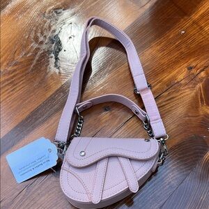 Pink Leather Girl’s Crossbody Bag